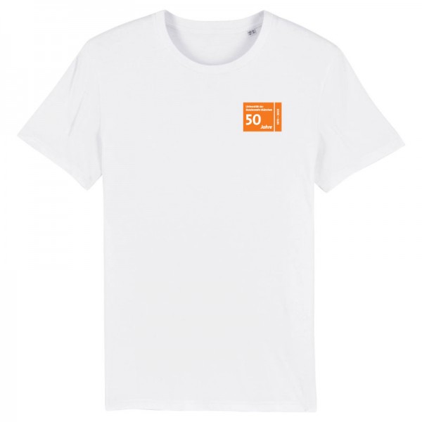 T-Shirt &quot;50 Jahre Universität&quot; Unisex, Weiß